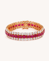 Colour stone Tennis Bracelet in 18KT gold | 18.96ct | CDBL-1314