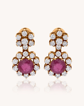 Elara Colour Stone Jhumka Earrings | 2.64ct | CDET-1174