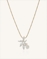 18KT Gold Diamond Pendant with Marquise & Pear Cuts – Eternal Dazzle