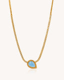 Colour stone Tennis Necklace in 18KT gold | 24.95ct | CDNS-948