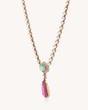 Colour stone Statement Necklace in 18KT gold | 39.08ct | CFNS-1372