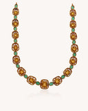 Colour stone Statement Necklace in 18KT gold | 36.87ct | CFNST0041