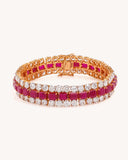 Colour stone Tennis Bracelet in 18KT gold | 18.96ct | CDBL-1314