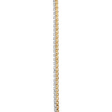 Gold and silver tennis bracelet with alternating diamond links