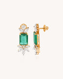 Colour stone Stud Earrings in 18KT gold | 7.71ct | CDE0827