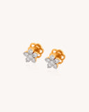 Floral Earrings in 18KT gold | 0.14ct | CDE1375