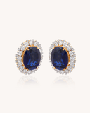 Sterling Colour Stone Stud Earrings | 5.1ct | CDET-1075