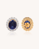 Sterling Colour Stone Stud Earrings | 5.1ct | CDET-1075