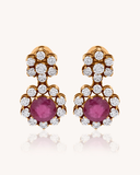 Elara Colour Stone Jhumka Earrings | 2.64ct | CDET-1174