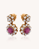 Elara Colour Stone Jhumka Earrings | 2.64ct | CDET-1174