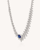 Colour stone Statement Necklace in 18KT gold | 34.22ct | CDNS0350