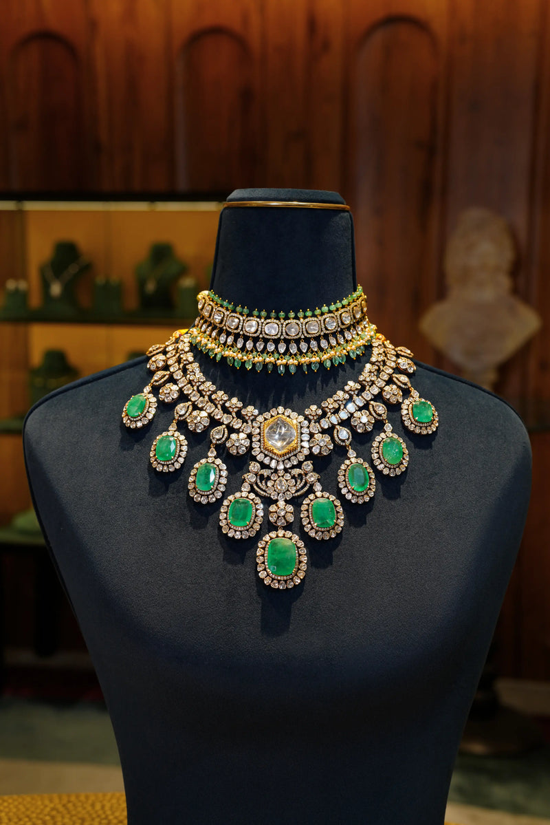 The Emerald Medallion Statement Necklace